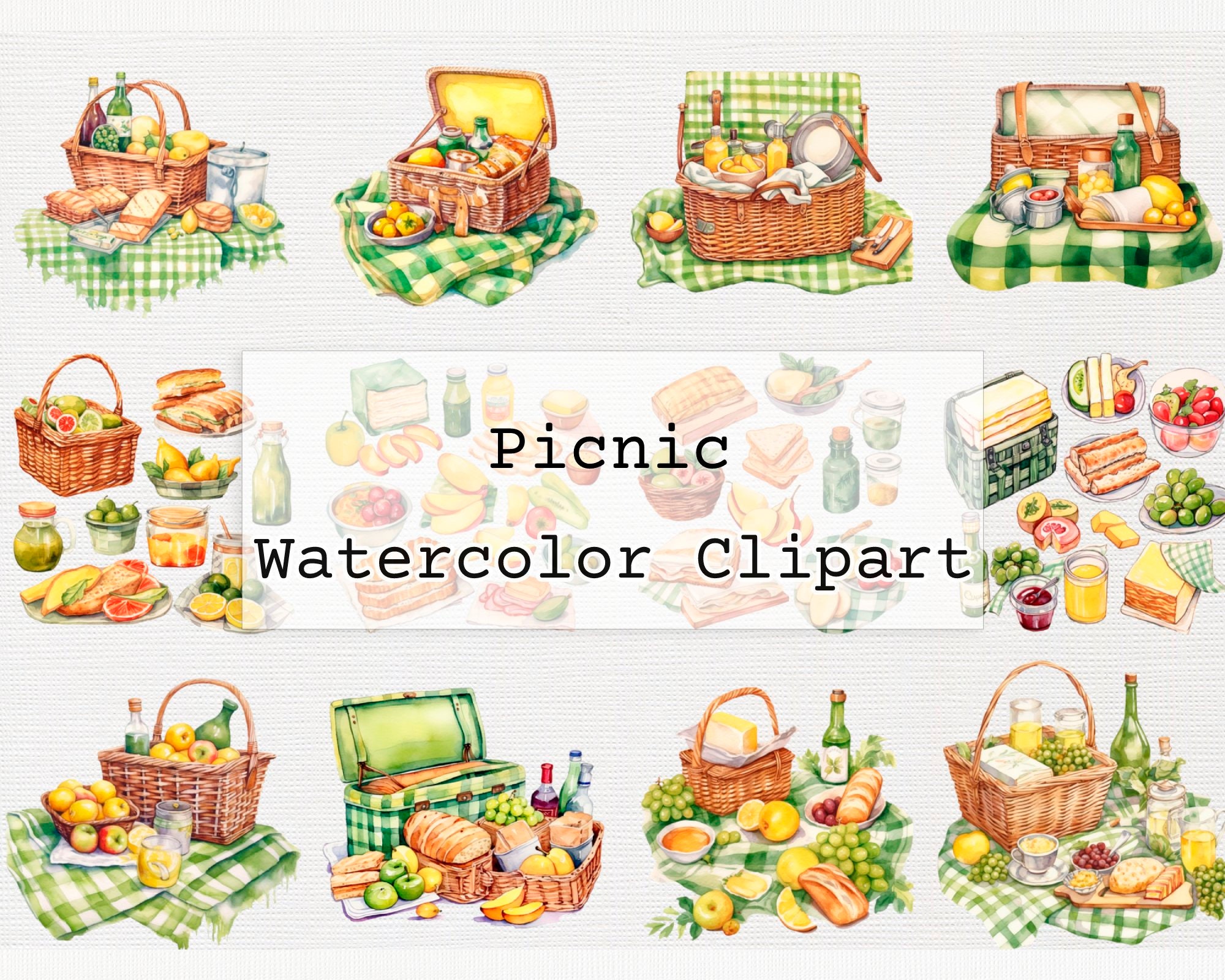 Picnic Table With Food Clip Art