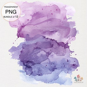 Antikes Lavendel Spritzen Aquarell spritzte Farben Clipart, Lila und Violet PNG Clipart, abstraktes Aquarell Spritzen, künstlerischer Hintergrund