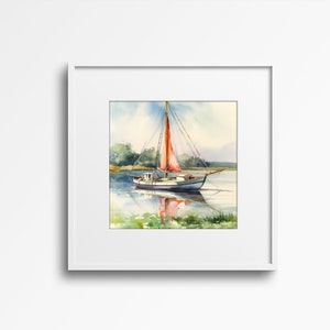 Sloop Digital Download, Set of 4 High-resolution Boat Clipart PNG ...