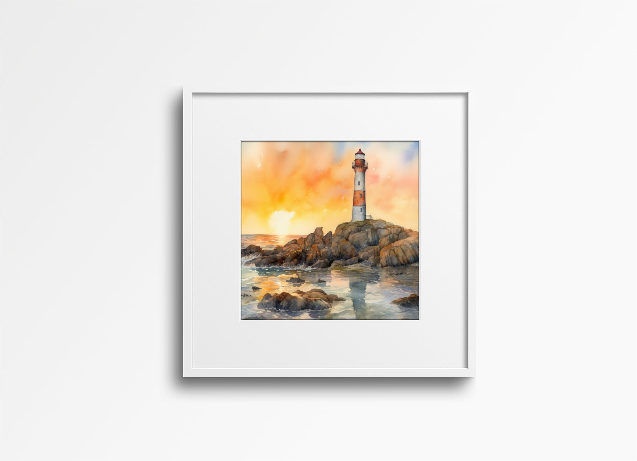 Majestic Lighthouse Shore Digital Download, Set of 4 High-resolution ...