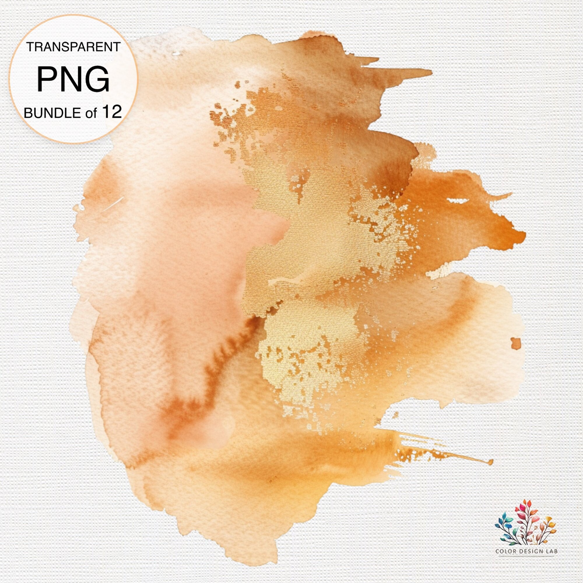 Old Gold Splash Splashed Colors 12 PNG Clipart, Watercolor Brush ...