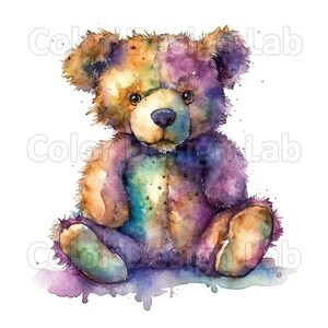 Teddybär druckbare Clipart-Bundle - Set aus 8 Bären PNG, hochauflösender digitaler Download, kommerzielle Nutzung, sofortige Lieferung