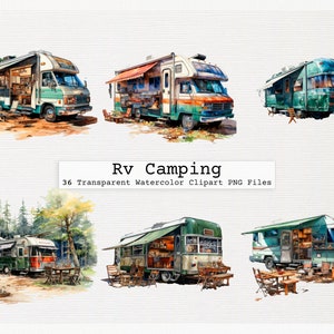 RV Camping Clipart - 36 Quality Transparent Png Digital Download Files Licença Comercial Download Png RV Camping Clip Art