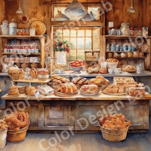 Bountiful Bakery Clipart Set, 8 hochauflösende PNG Bilder, digitaler Download, kommerzielle Nutzung, perfekt für die Kartenherstellung und Scrapbooking