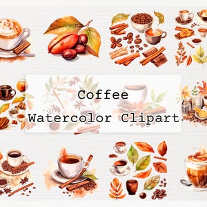 Coffee Clipart Watercolor Coffee Bean PNG Commercial License Download Watercolor png Coffee Clip Art