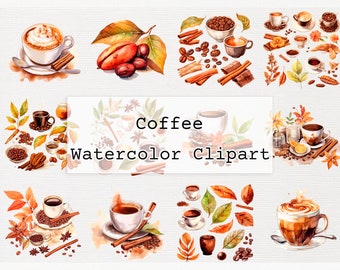 Imágenes prediseñadas de café en acuarela, grano de café PNG, licencia comercial, descarga, imágenes prediseñadas de café en acuarela PNG