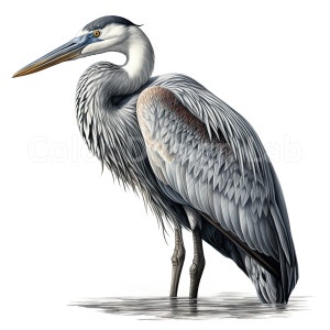 Reiher Clipart - Set von 8 druckbare Kunst PNG, digitaler Download, kommerzielle Lizenz, hochauflösende Grafiken