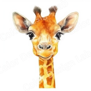 Cute Giraffe Clipart Bundle, 8 High-Resolution PNGs, Digital Download, Perfect for Invitations, Scrapbooking, and More!