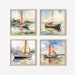 Sloop Digital Download, Set of 4 High-resolution Boat Clipart PNG ...