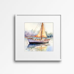 Sloop Digital Download, Set of 4 High-resolution Boat Clipart PNG ...