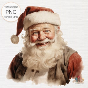 Victorian Vintage Santa Clipart: Classic St. Nicholas Illustration Traditional Christmas Spirit PNG Holiday Greeting Cards Seasonal Decor