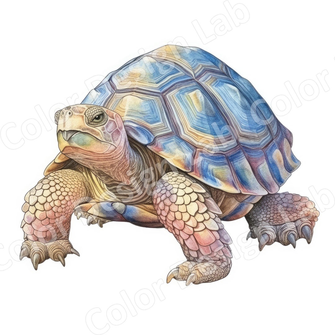 Tortoise Printable Clipart, Set of 8 High-resolution Tortoise Pngs, Digital Download, Commercial ...