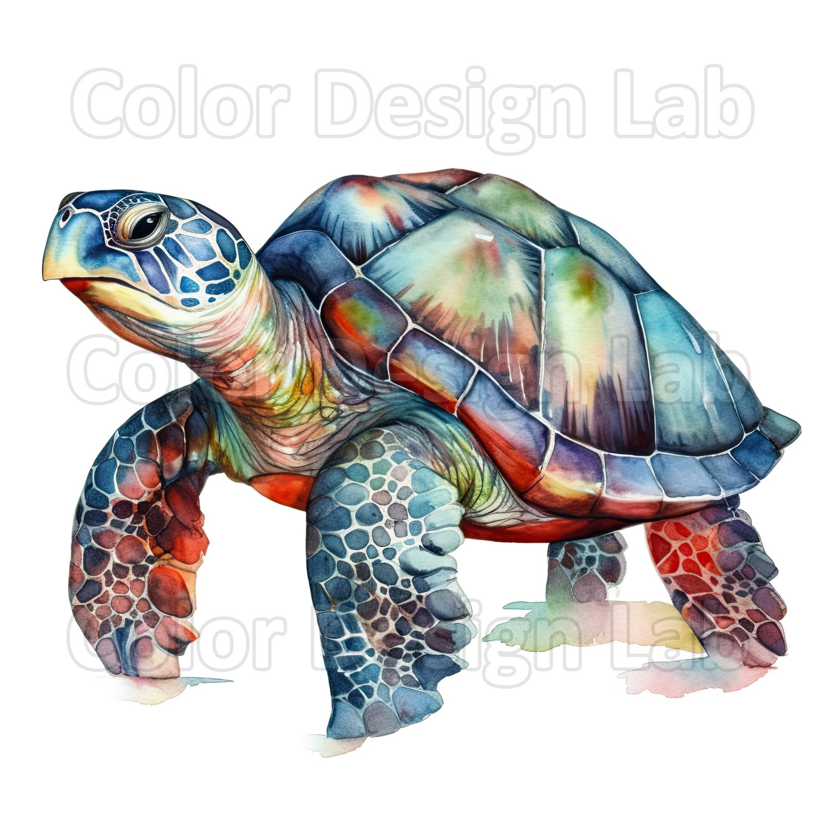 Sea Turtle Printable Clipart 8 Pngs Digital Download - Etsy