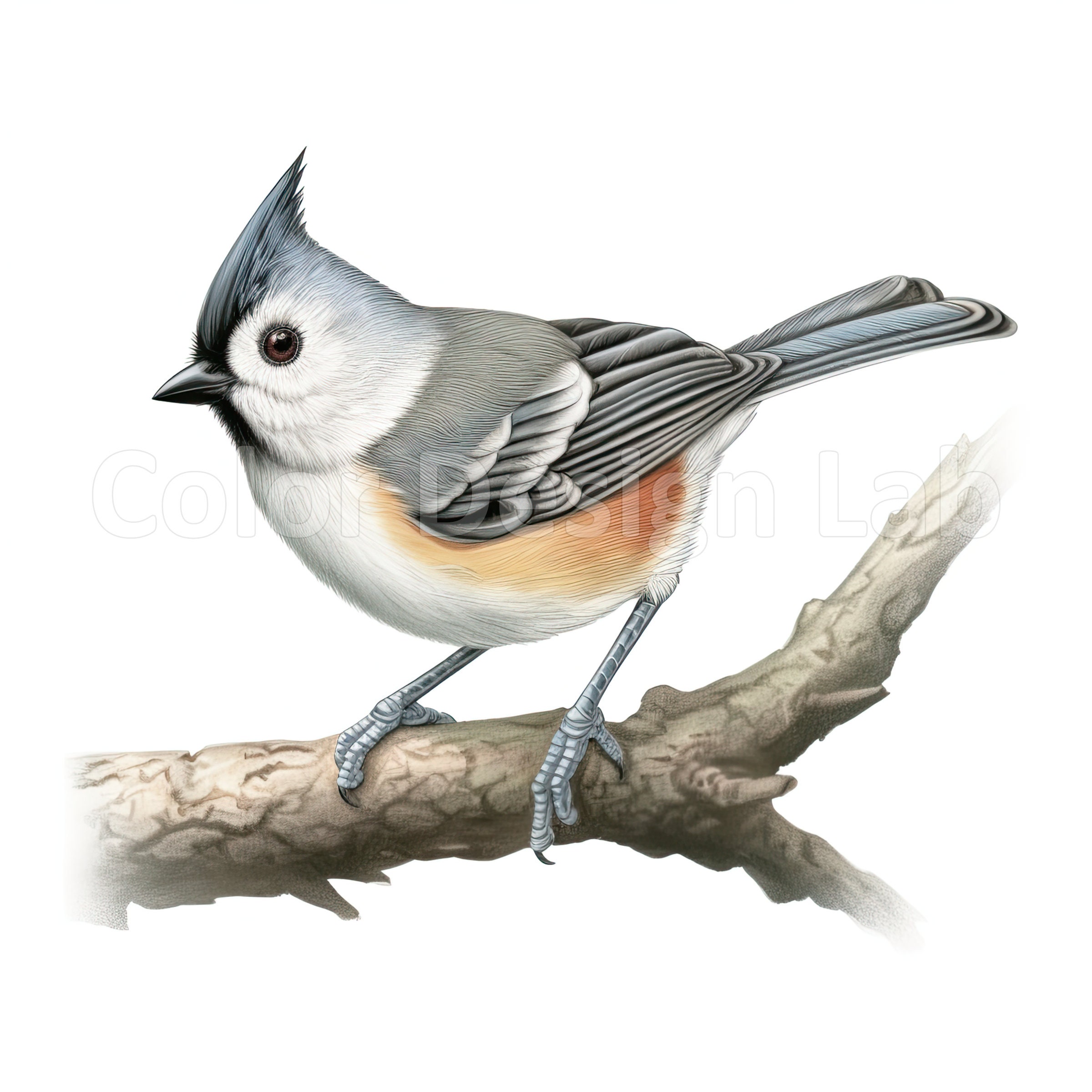 Tufted Titmouse Clipart Bundle 8 Printable Pngs Commercial Etsy