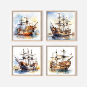 Disegno clipart galeone, arte della nave storica disegnata a mano, illustrazione della nave a vela, immagine dell'esploratore del mare antico, grande avventura marittima
