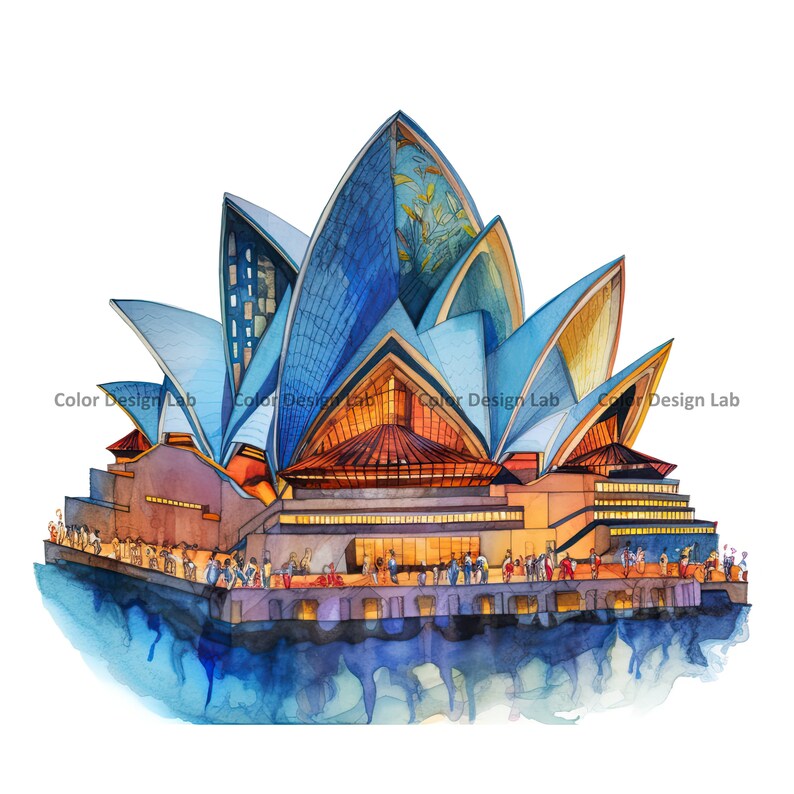 Sydney Opera House Clipart 8 High-quality PNG Instant - Etsy