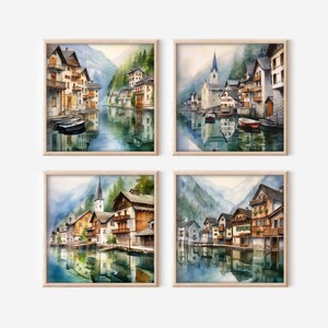 Hallstatt, Austria Printable Clipart Set, 8 High-resolution Pngs ...