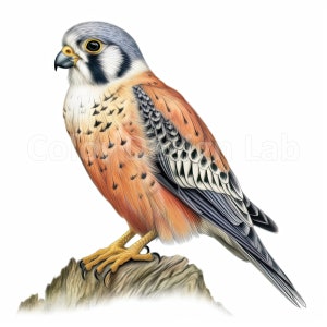Art imprimable oiseau crécerelle d'Amérique, Crécerelle Clipart PNG, téléchargement numérique instantané, licence commerciale, Images de haute qualité.