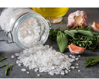 Natural  Sea Salt, Organic mix size Hand harvested, sea salt Celtica Sea Salt Greek Natural Flower of Salt pure salt flakes-Coarse Dry