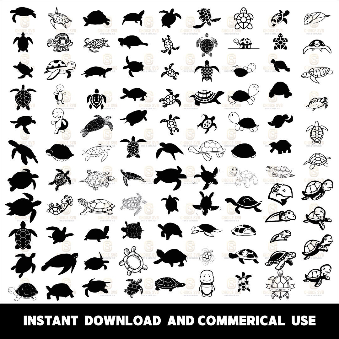 200 Sea Turtle Svg Bundle tortoise Svg Png Sea Animals - Etsy Australia