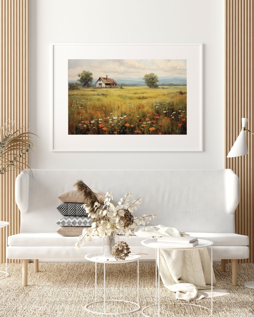 Wildflower Oil Painting Print - Botanical Wall Art, Nature Home Decor ...