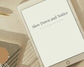 Mindfulness Journal Printable | Slow Down and Notice | 31 Day Wellness Journal