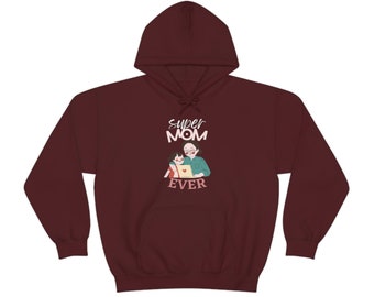 Super Mom Ever Blend Hooded Sweatshirt, Happy Mother's Day hooded Sweatshirt, Mom Gift, Mother's Day Shirt, Mother's Day Gift, Mother's day