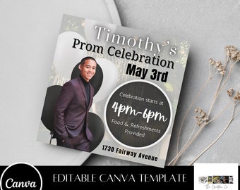 Editable Canva Prom Invite Template for Senior Prom Night - Etsy