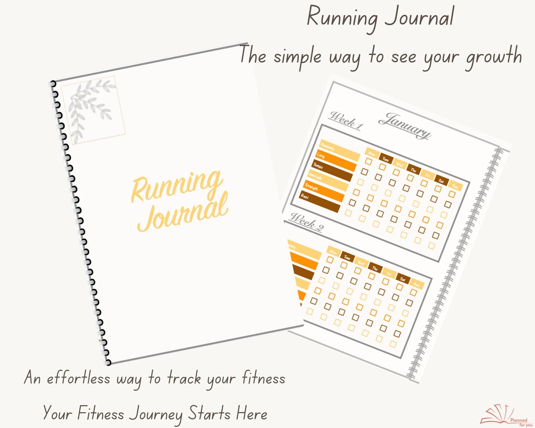 White Ultimate Running Journal Digital Planner Fitness Organiser Planners Running Journal