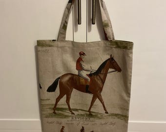 Horse Tote Bag, Panama Canvas