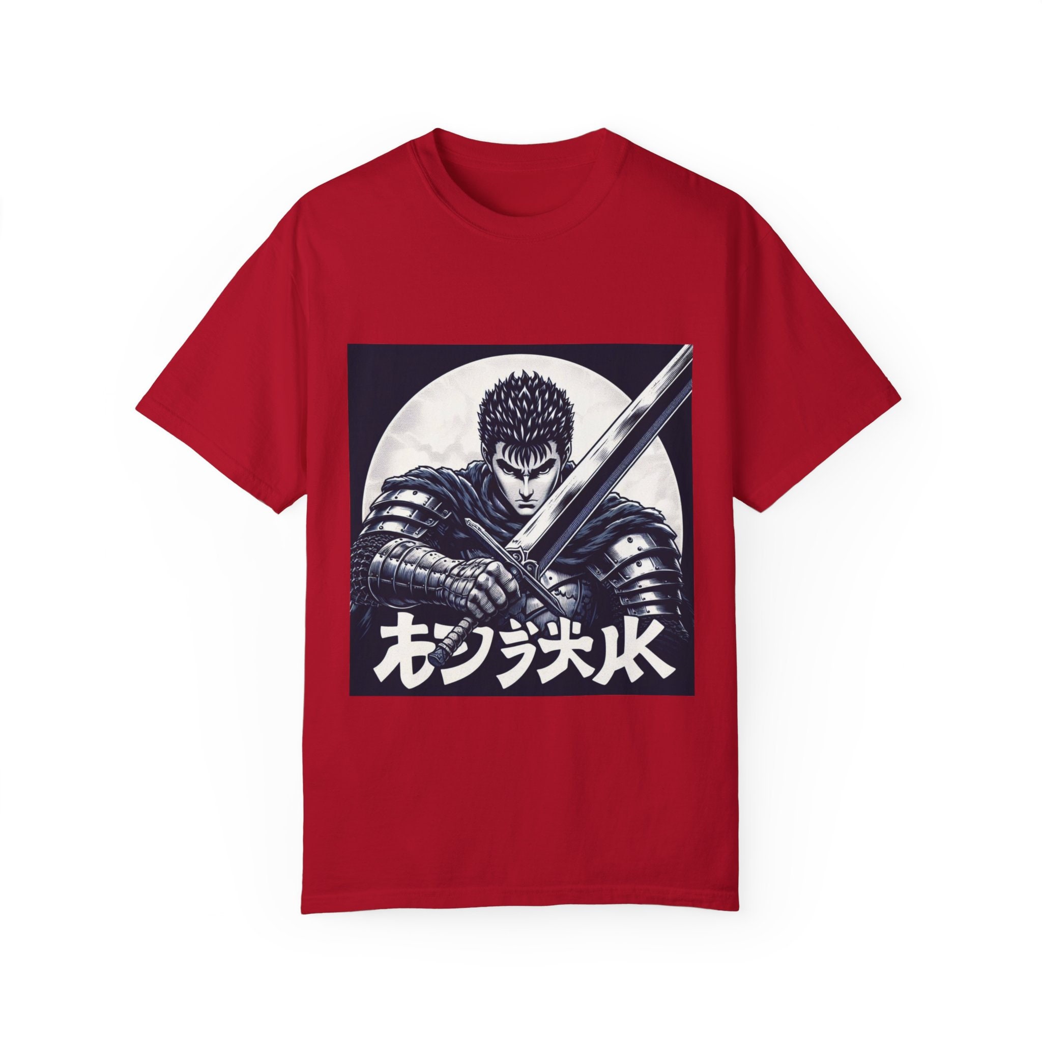 ANIQ BERSERK GUTS Anime Character Print T-Shirt, Men's Size XL cotton brown type Vintage Second Hand