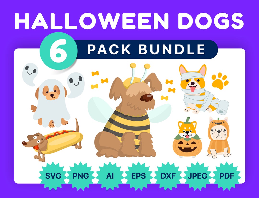 Halloween Dog SVG Bundle Cute Dog Png Ghost Dog Funny Spooky Dog Lover ...