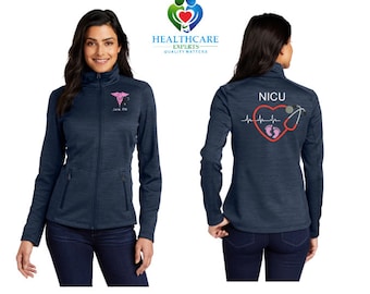 100% embroidered Personalized NICU jacket-Custom Embroidered Design for Your Little Fighter, NICU nurse gift, nurse gift, customized gift.