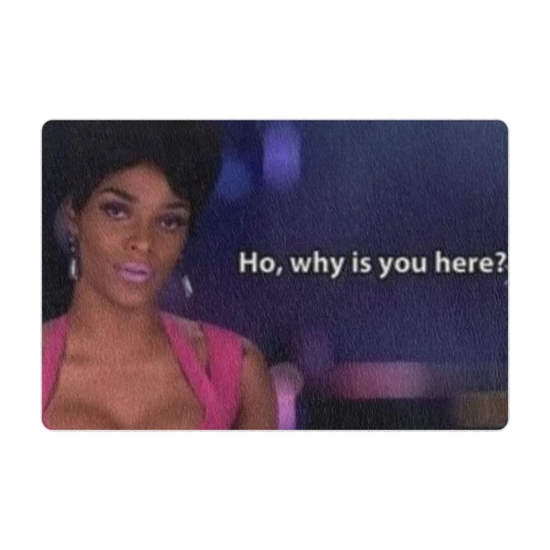 Ho, Why is You Here Doormat Etsy