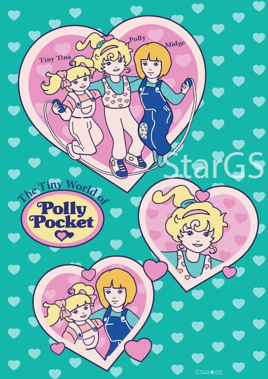 Vintage Polly Pocket Printable Digital Arts Instant Download to Be