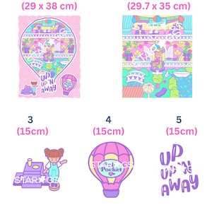 Vintage Polly Pocket Digital Art Files Instant Downloads (to be printed on any media) - UP UP and AWAY