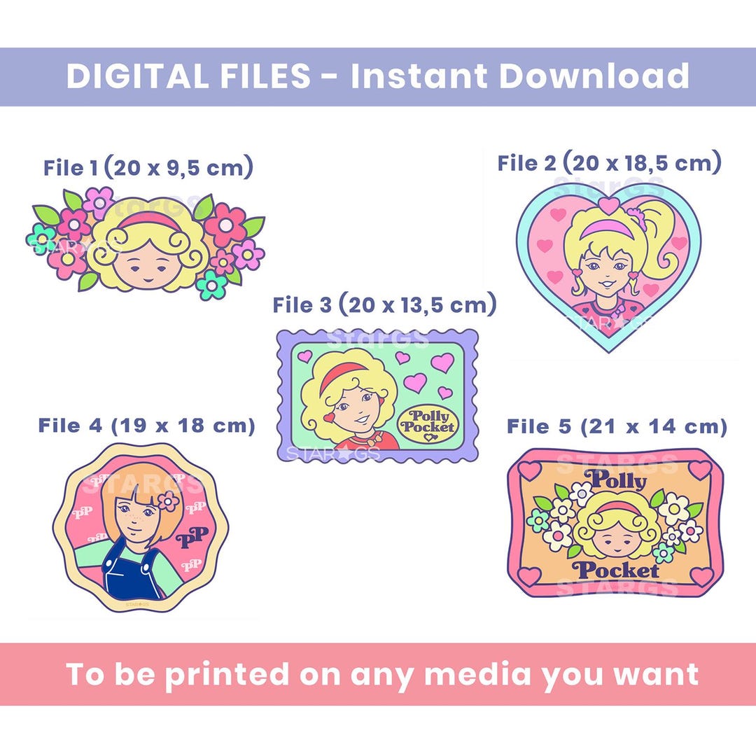 Vintage Polly Pocket Digital Art: Candy Colors PNG Files (digital ...