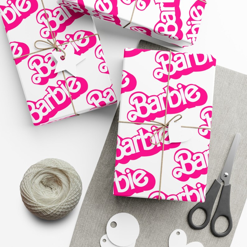 Barbie Gift Wrap Etsy