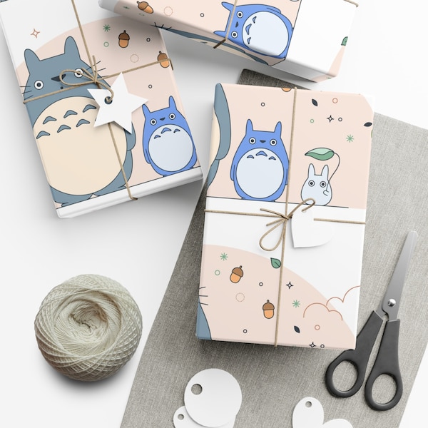 Totoro-themed gift wrap