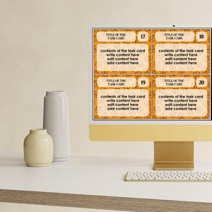 Autumn Task Card Templates, Task Cards, Editable Task Card Templates ...