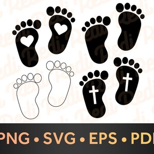 Baby Fußabdruck SVG Bundle, Baby Füße SVG, Baby Shower svg, Baby Kindergarten svg, Baby svg, neues Baby, neue Mutter svg, digitaler Download, svg, png, eps