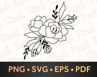 FLOWER SVG,  wildflower svg, Digital Download, Cut File, floral svg, floral border, bouquet svg, flower border svg, plants, Commercial Use