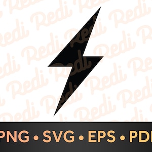 Lightning Bolt svg, VECTOR, EPS, PNG, svg, Trendy svg, Commercial Use, Digital Cut File, Transparent Background, Lightning Bolt Cut File