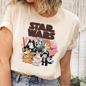 Blue Starwars Shirt Disney Blue Shirt Movie Family Shirt Blue Dog Cartoon Characters Shirt Funny Shirt Toddler Shirt Adults Shirt