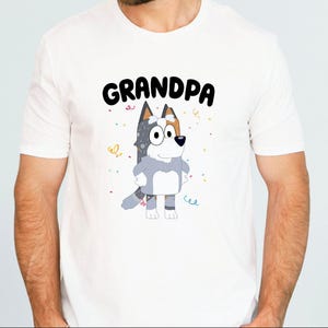 Blue Grandma Grandpa Shirt Family Matching Party Shirt Blue Dog Grandpa Shirt Blue Grandma Shirt Birthday Party Team Shirt