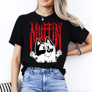 Muffin Metal Shirt Cute Blue Dog Shirts Blue Dog Toddler Shirt Blue Birthday Party Shirt Blue Dog Era Shirt Blue Shirt Cartoon sweatshirt