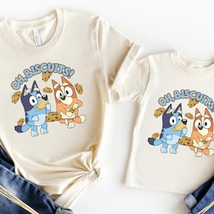 Oh Biscuits Cute Blue Dog Shirts Blue Dog toddler Shirt Blue Dog Birthday Party Shirt Blue Dog Era Shirt Blue Shirt Cartoon sweatshirt