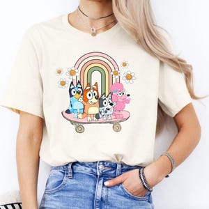 Blue Dog Era Shirt Cute Blue Dog Tour Shirt Cute Shirts Cartoon Birthday Girl Tee Party Shirt Funny Tees Toddler Tee Cute Cartoon Shirt