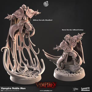 Vampire Noble Men - Vampires - 32mm Scale (30mm Base) - CastNPlay - Dungeons and Dragons - Wargaming