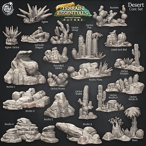 Desert Terrain - Desert Core Set - Scatter Terrain - Terrain Essentials -  CastNPlay - Dungeons and Dragons